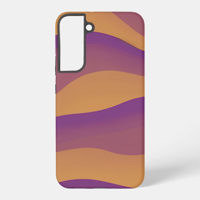 Orange and Purple Abstract Wave Pattern Samsung Galaxy Hülle (Rückseite)