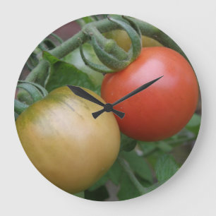 Orange and Red Tomatoes Wall Clock Große Wanduhr