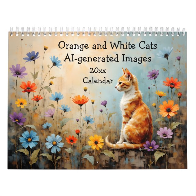 Orange and White Cats AI-generated Images Kalender (Titelbild)