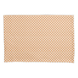Orange and white checkerboard pattern kissenbezug