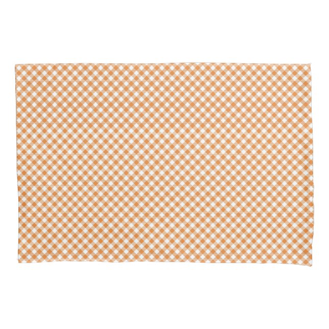 Orange and white checkerboard pattern kissenbezug (Vorderseite)