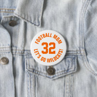 Orange and White Football Mama Jersey Number