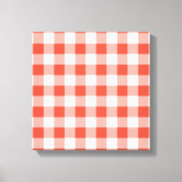 Orange and White Gingham Pattern