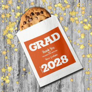 Orange and White Graduation Party Gunst Bag Geschenktütchen