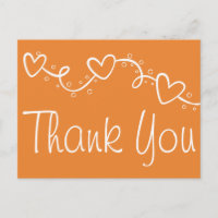 Orange and White Vielen Dank Herz Hochzeit im Herb