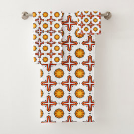 Orange and yellow mandala pattern 