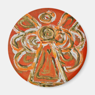 Orange Ange Art Cadeaux Magnet Personnalisés