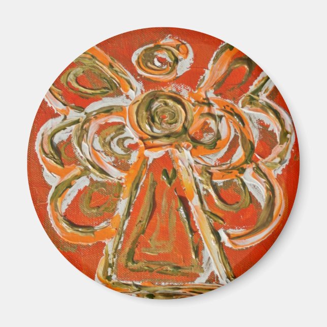 Orange Ange Art Cadeaux Magnet Personnalisés (Devant)