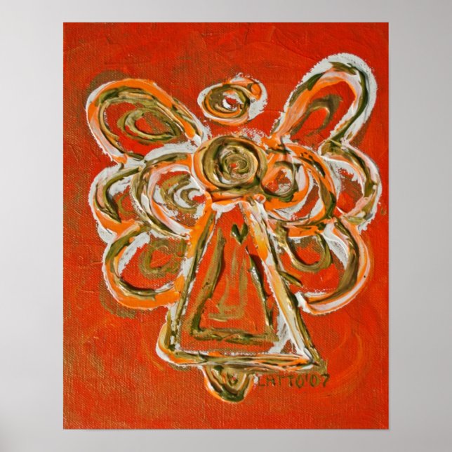 Orange Angel Poster Print (Vorne)