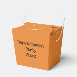 Orange "Anklagen-Party-" Takeout Kasten Geschenkschachtel