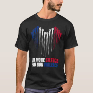 Orange Anti Gun Tragen Kein Silence End Gun Viole T-Shirt