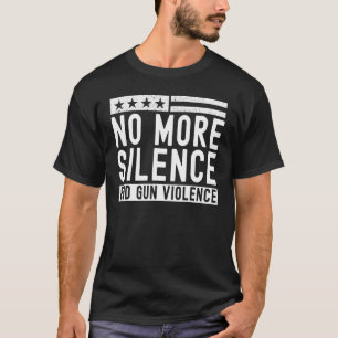 Orange Anti Gun Tragen Kein Silence End Gun Viole  T-Shirt