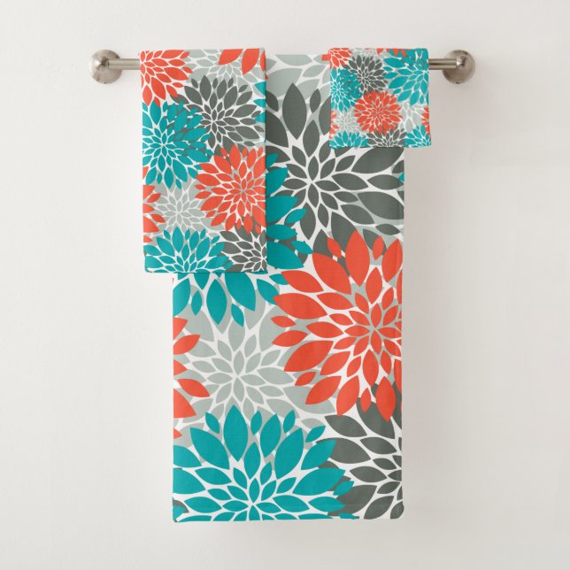 Orange Aquamarin Badhandtuch Set (Insitu)
