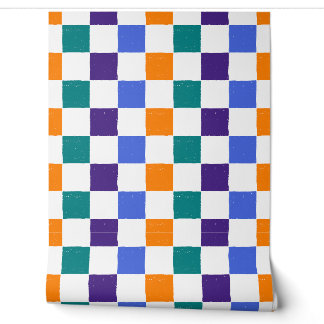 Orange, Aquamarin, blau, Lila Tapete