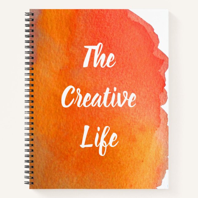 Orange Aquarell - das kreative Lebensangebot Notizbuch (Vorderseite)