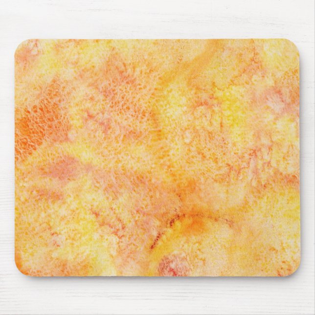 Orange Aquarell-Hintergrund Mousepad (Vorne)