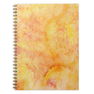 Orange Aquarell-Hintergrund Notizblock