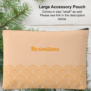 Orange Arches Glam großer Accessory Pouch Zubehörtasche