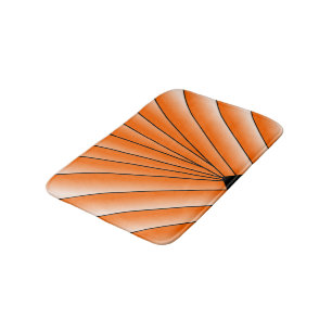 Orange Art Deco Design Badematte