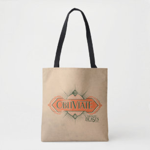 Orange Art Deco Obliviate Zaubergraphie Tasche