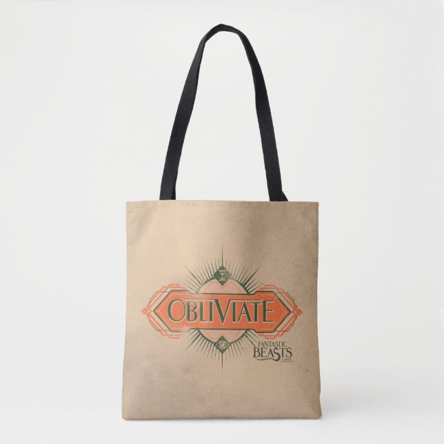 Orange Art Deco Obliviate Zaubergraphie Tasche (Vorderseite)