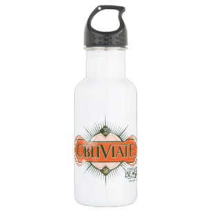 Orange Art Deco Obliviate Zaubergraphie Trinkflasche
