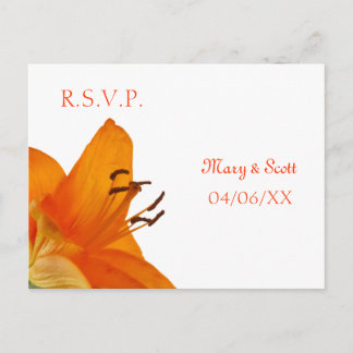 Orange Asiatische Lippen UAWG postcard Einladungspostkarte