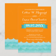 Orange at Sea Nautical Wedites