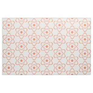 Orange Atom Symbol Fabric Stoff