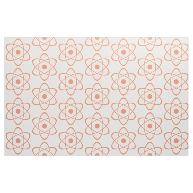 Orange Atom Symbol Fabric Stoff (Fat Quarter (45,7 x 55,9 cm))