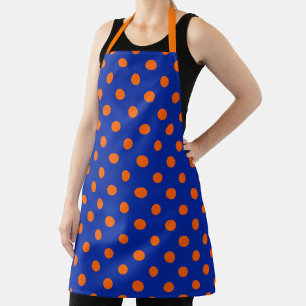 Orange auf Blau Punkte Musterdesign Schürze