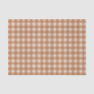 Orange auf Cream Gingham Kariert Buffalo Schachbre Seidenpapier