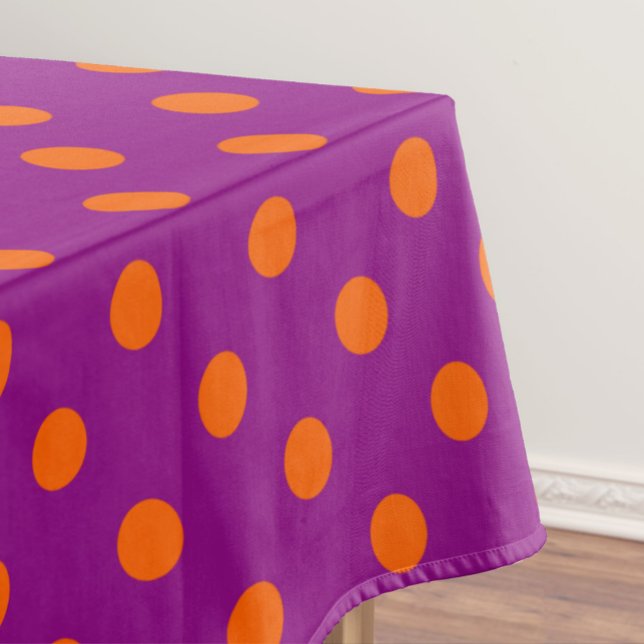 Orange auf Lila Polka Dots Design Tischdecke (Von Creator hochgeladen)