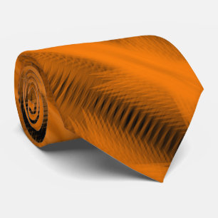 Orange auf schwarzer futuristischer abstrakter Mus Krawatte