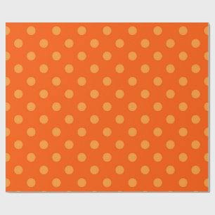 Orange auf tiefer Orange Polka Dots Design Geschenkpapier