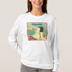 Orange Aufkleber Kolumbiens T-Shirt
