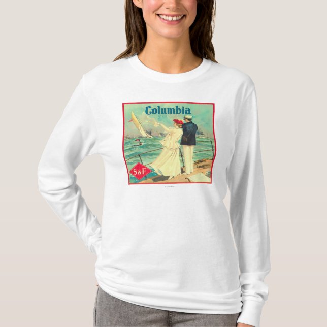 Orange Aufkleber Kolumbiens T-Shirt (Vorderseite)