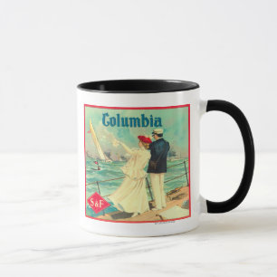 Orange Aufkleber Kolumbiens Tasse