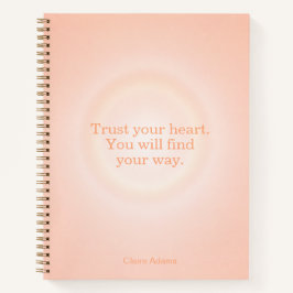 Orange Aura Message Notebook Notizbuch