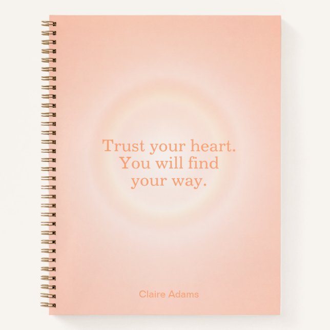 Orange Aura Message Notebook Notizbuch (Vorderseite)