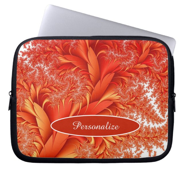 Orange Autumn belässt die Natur personalisieren La Laptopschutzhülle (Vorderseite)