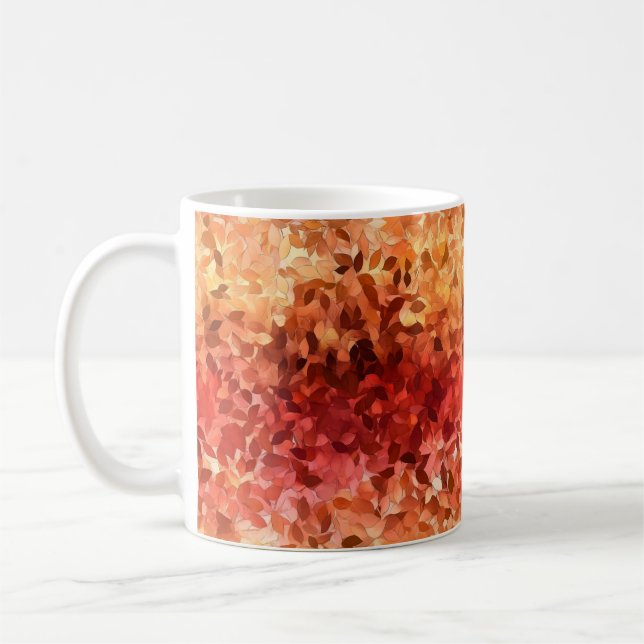 Orange Autumn Leaves Kaffeetasse (Links)