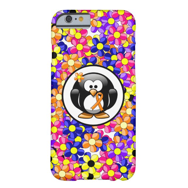 Orange Awareness Ribbon Penguin Case-Mate iPhone Hülle (Rückseite)