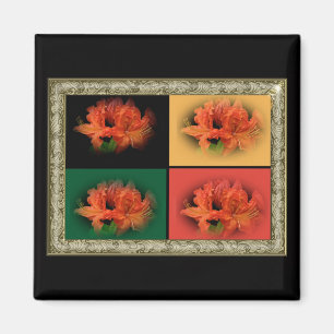 Orange Azaleas Magnet