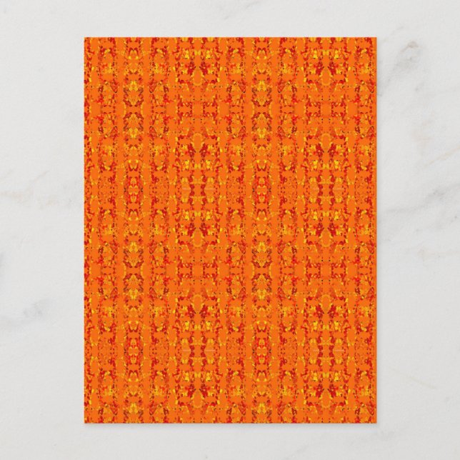 Orange Aztek Postkarte (Vorderseite)
