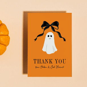 Orange Baby Boo Ghost Halloween Vielen Dank Dankeskarte