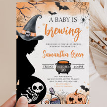 Orange Baby brütet Halloween Baby Dusche