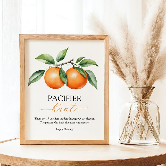 Orange Baby Shooter Schnuller Hunt Game Sign Poster (Von Creator hochgeladen)