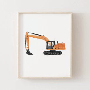 Orange Bagger Baustelle Kinderzimmer Dekoration