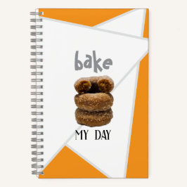 Orange Bake My Day Spiral Notebook Notizbuch